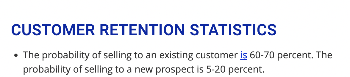 Customer Retention Statistic Customer Retention Statistic